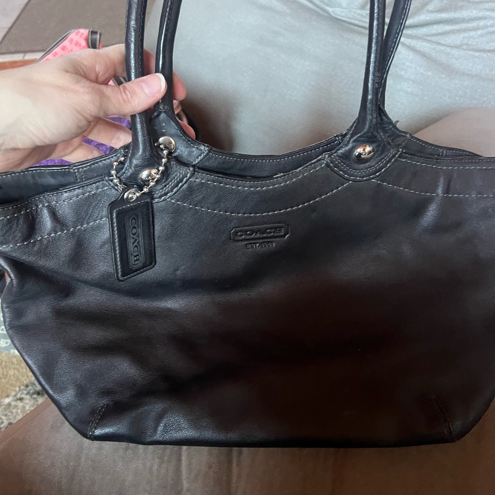 Black Leather Coach Purse
